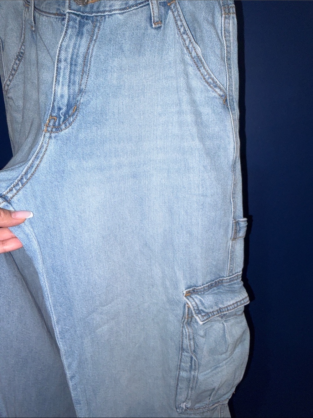 Wild Fable- Wide Leg Cargo Jeans – Size 6 - Picture 9 of 16